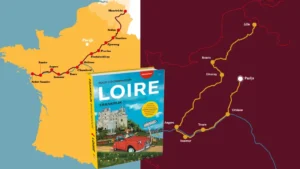 De routes links- en rechtsom Parijs naar de LOIRE