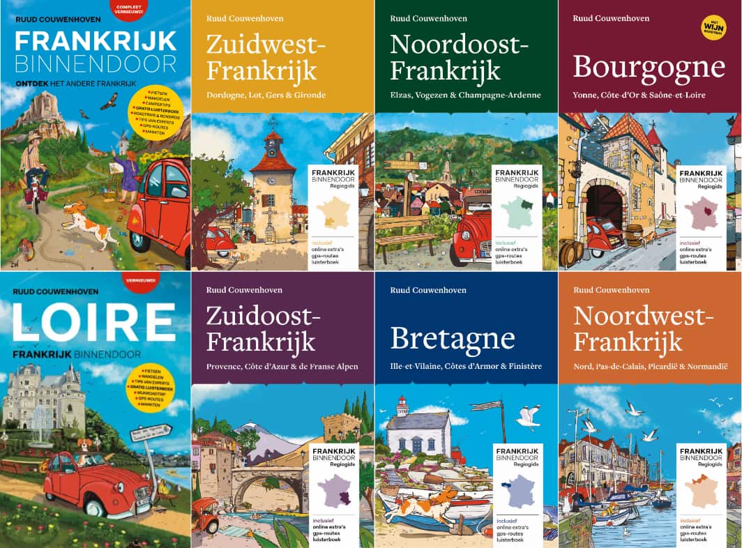 alle covers boek Frankrijk Binnendoor alle covers boek Frankrijk Binnendoor